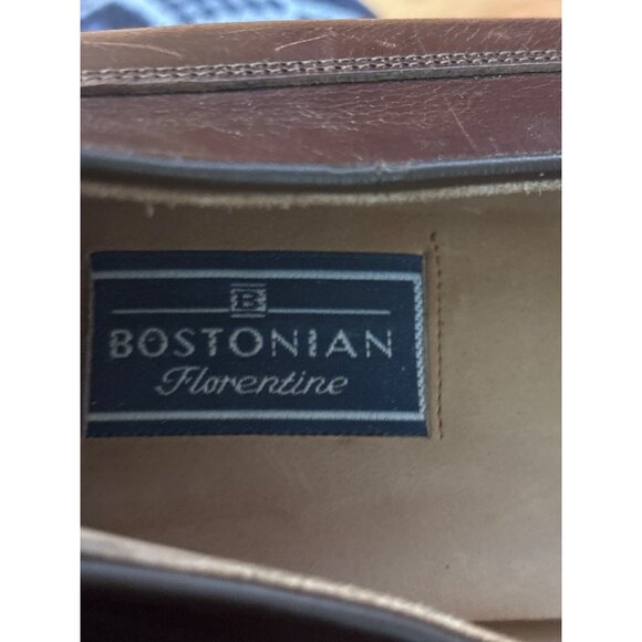 MensBistonian Florentine Leather Tassel Loafers 12M Brown Made In Italy - Picture 8 of 11